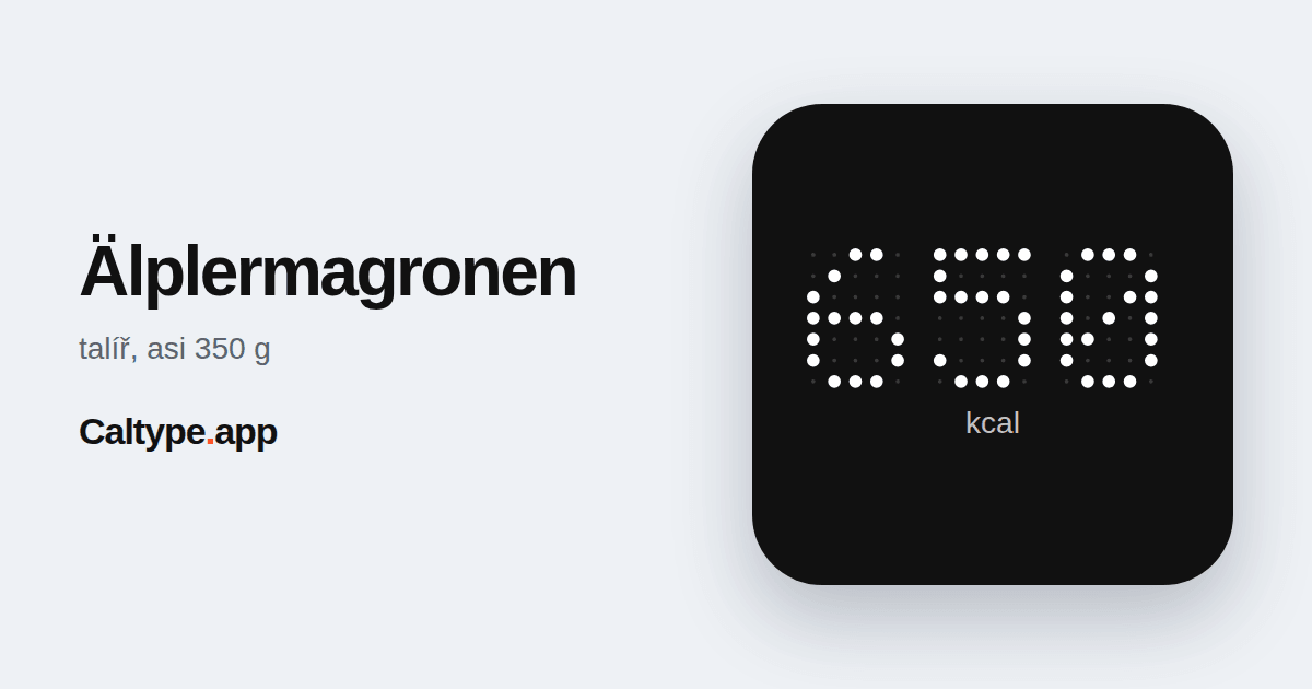 Sdílet: Älplermagronen