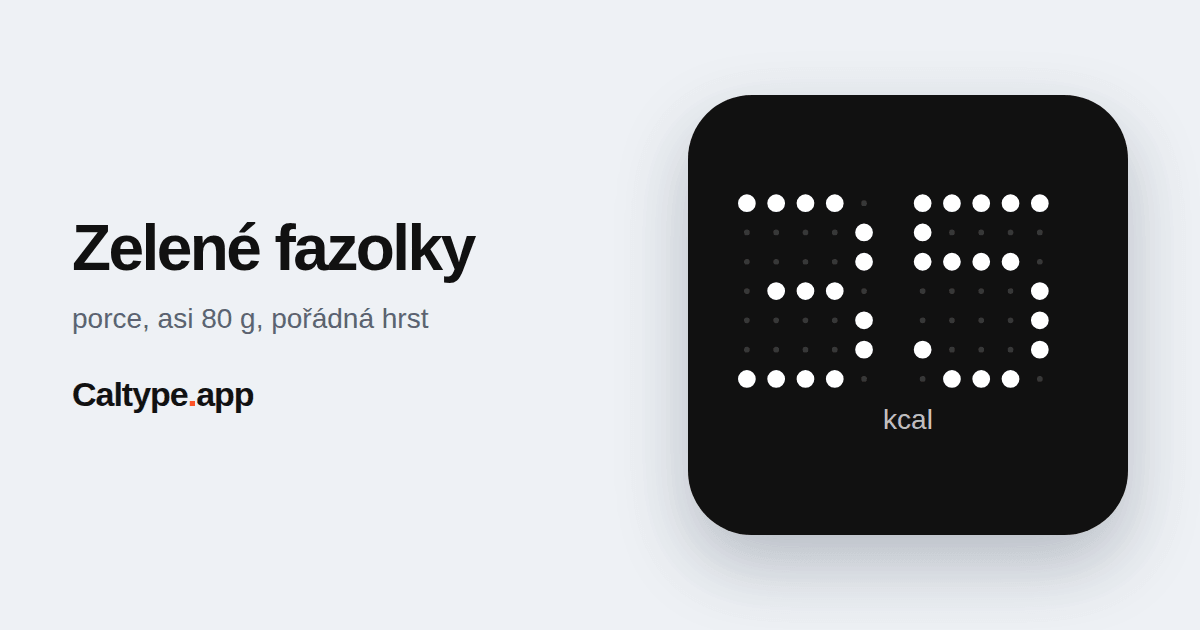 Sdílet: Zelené fazolky