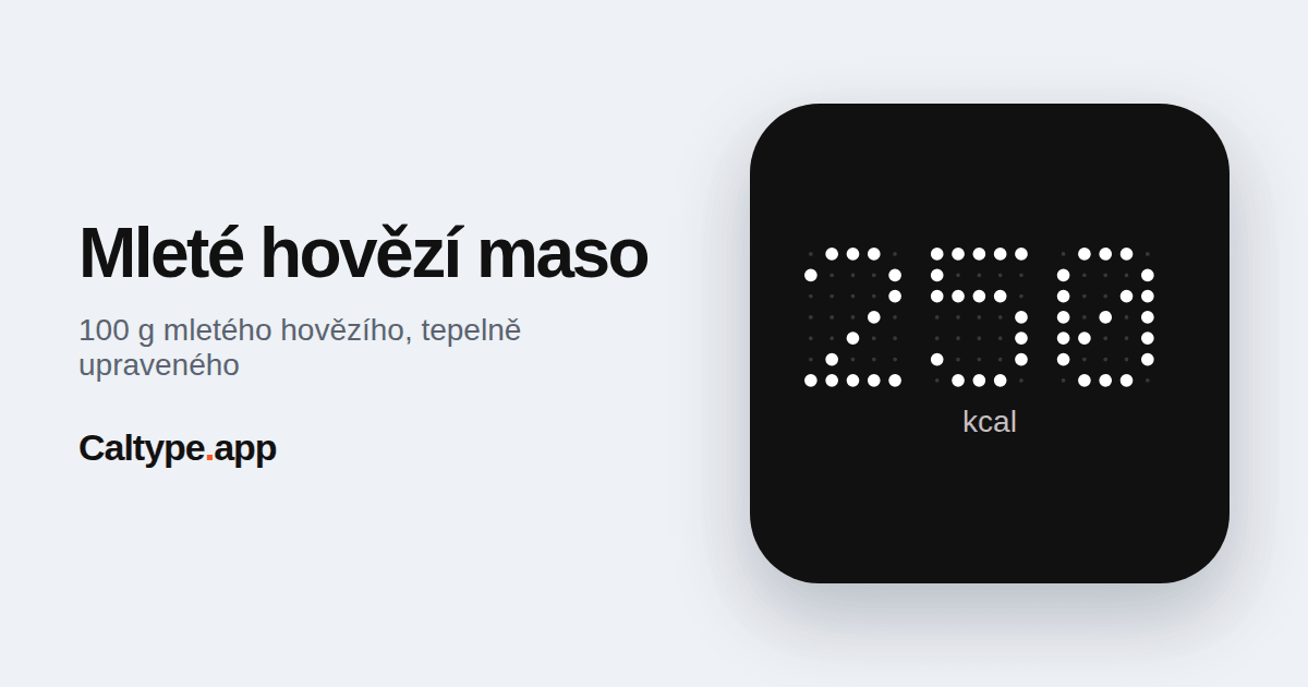 Sdílet: Mleté hovězí maso
