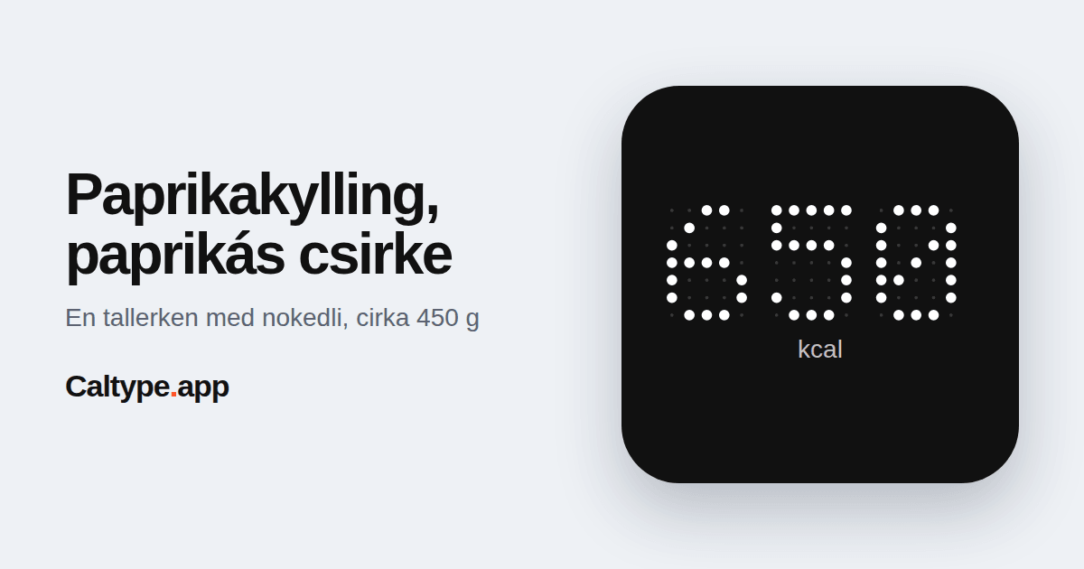 Del: Paprikakylling, paprikás csirke