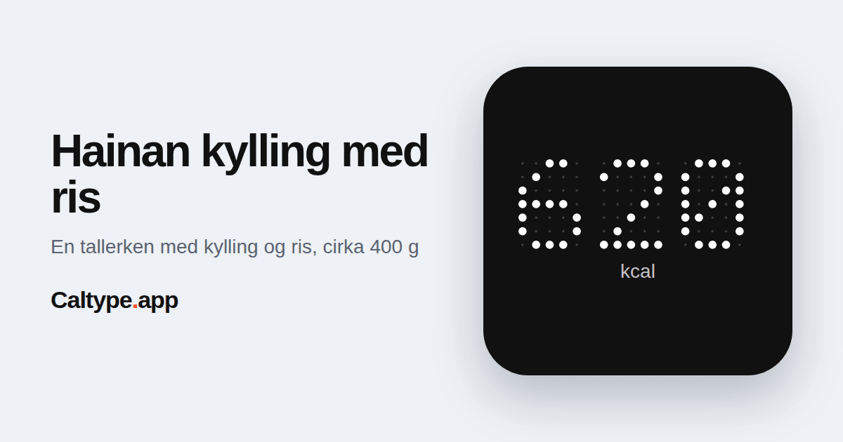 Del: Hainan kylling med ris