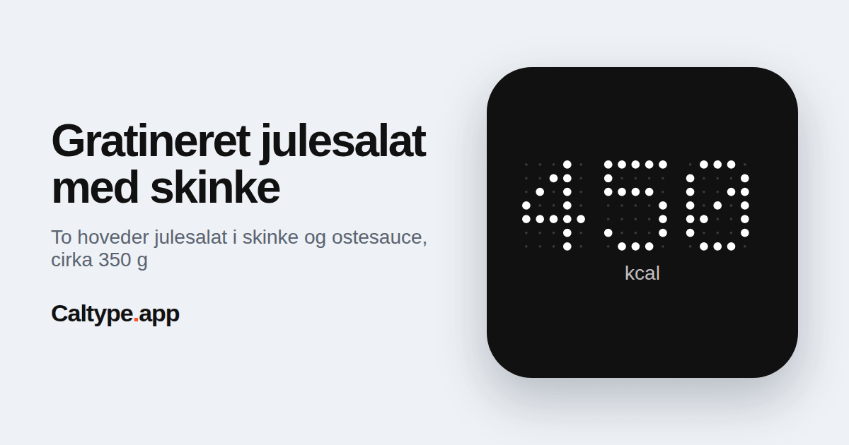 Del: Gratineret julesalat med skinke