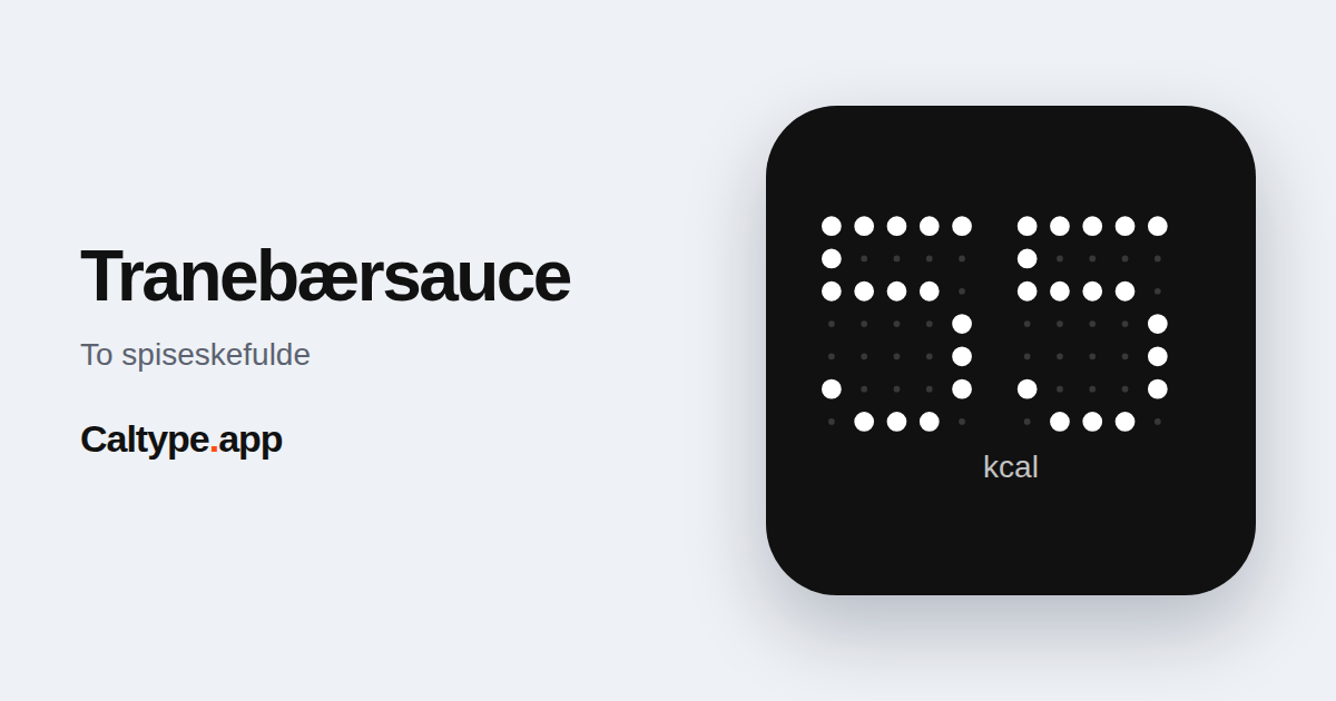 Del: Tranebærsauce