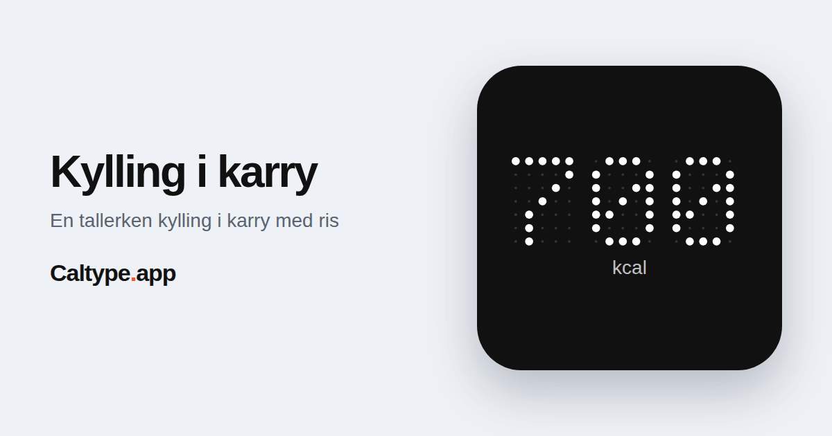 Del: Kylling i karry