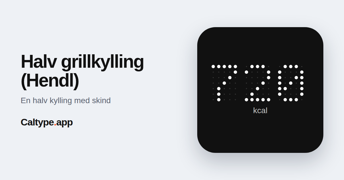 Del: Halv grillkylling (Hendl)