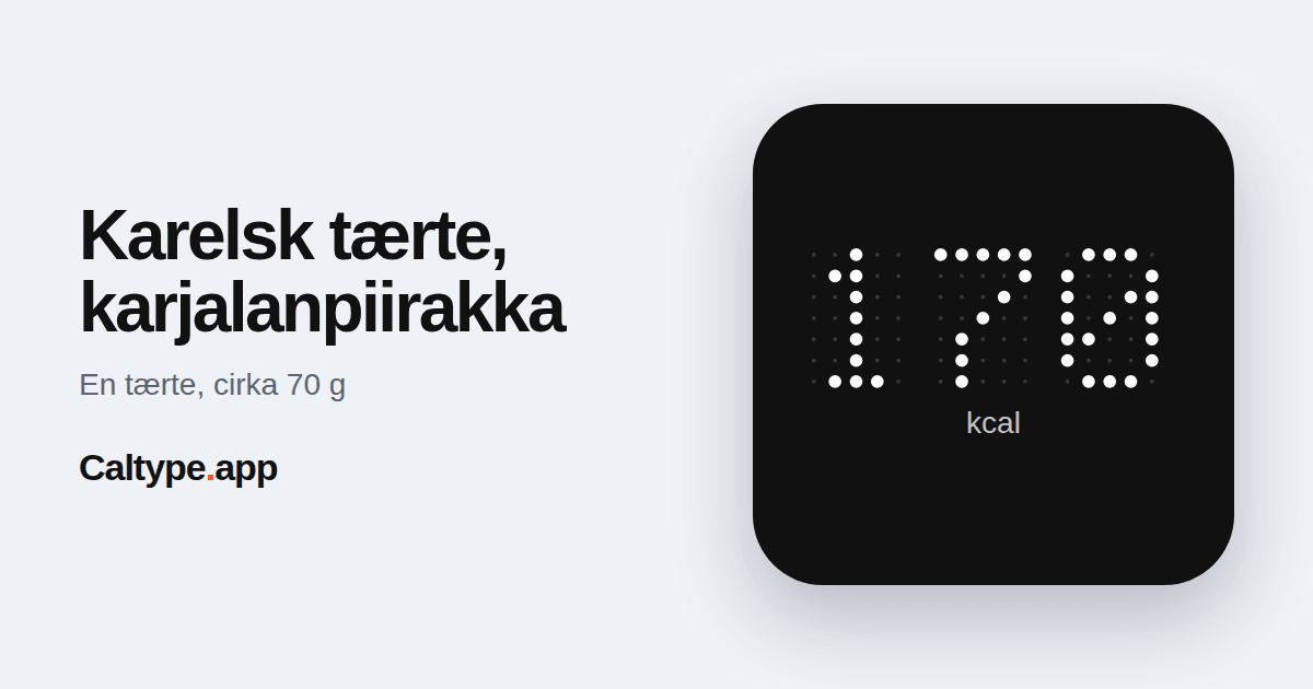 Del: Karelsk tærte, karjalanpiirakka