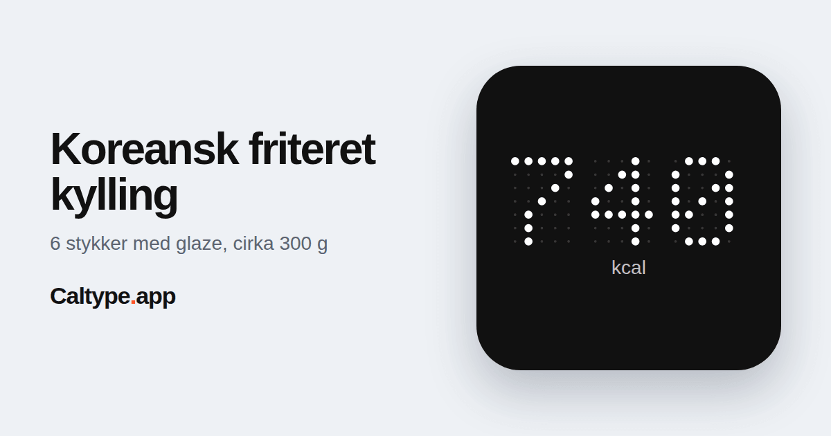 Del: Koreansk friteret kylling