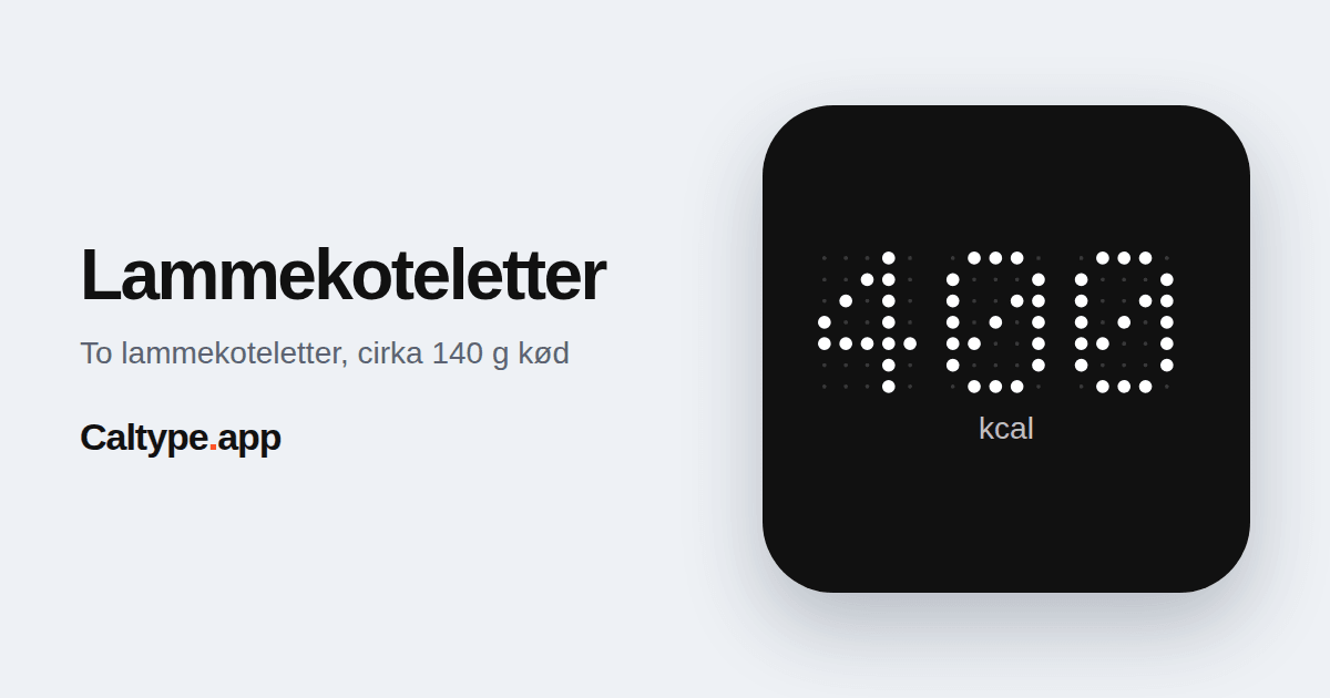 Del: Lammekoteletter