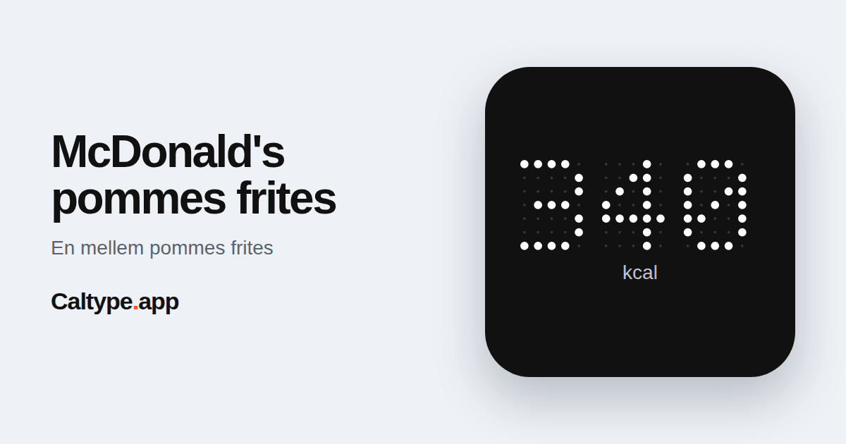 Del: McDonald's pommes frites