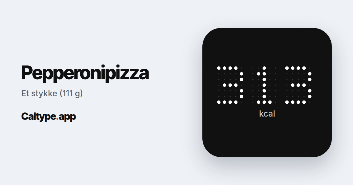 Del: Pepperonipizza