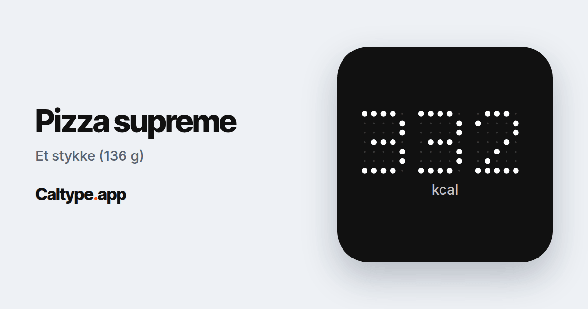 Del: Pizza supreme
