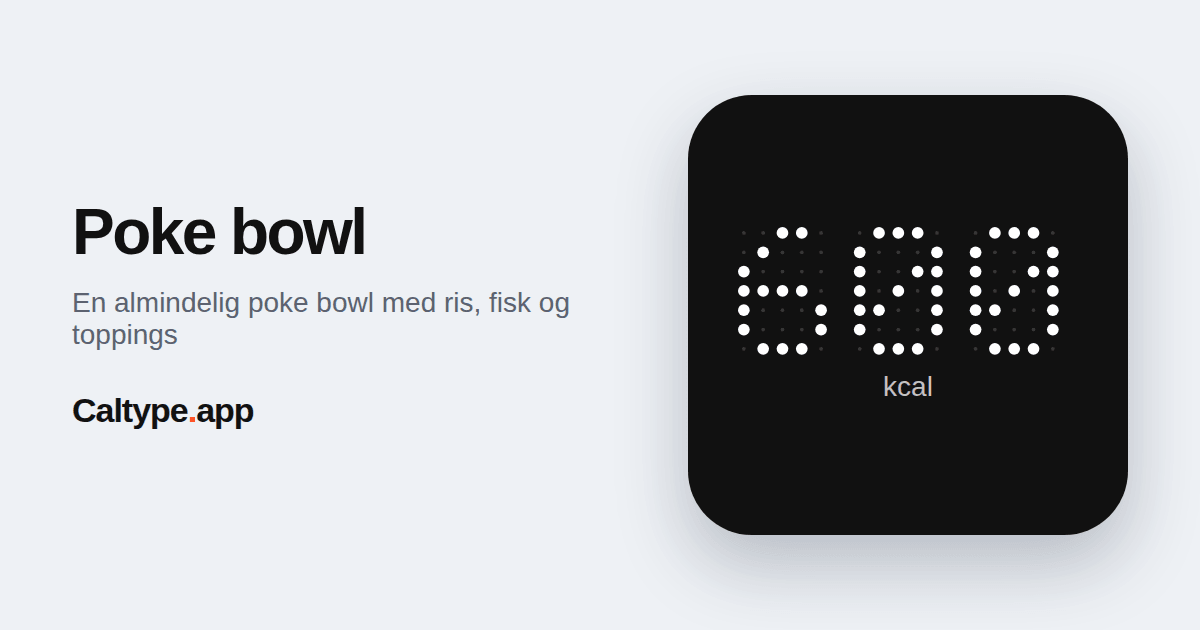 Del: Poke bowl