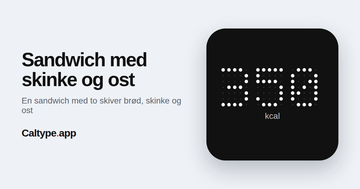 Del: Sandwich med skinke og ost