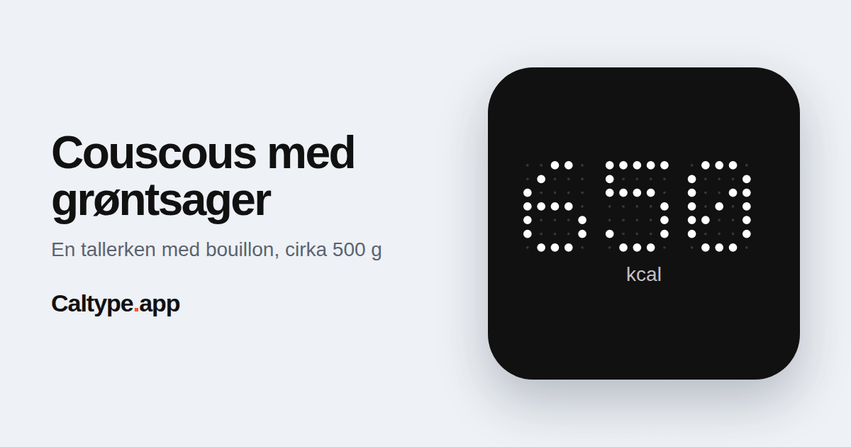 Del: Couscous med grøntsager
