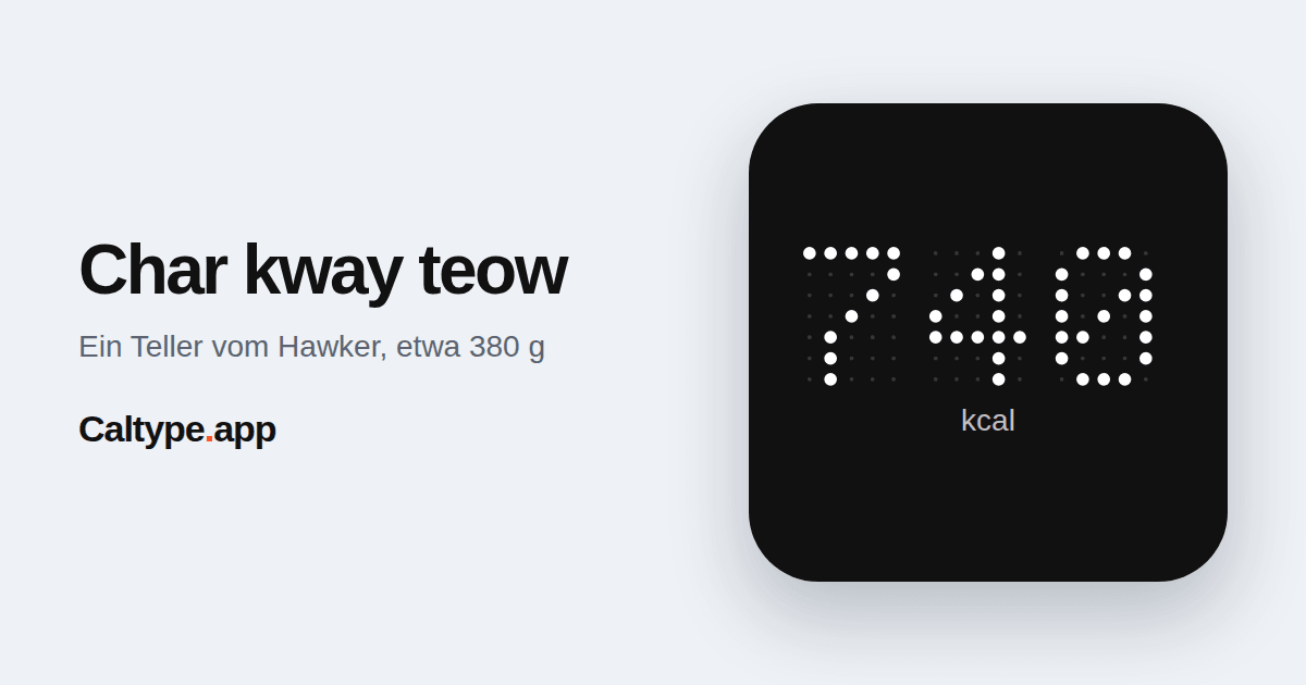Teilen: Char kway teow