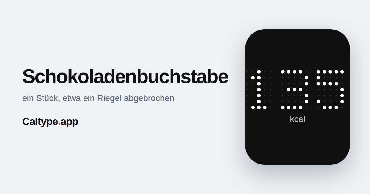 Teilen: Schokoladenbuchstabe