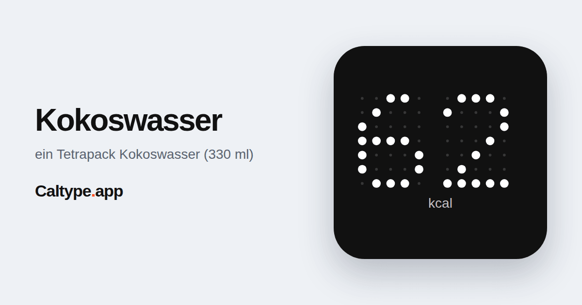 Teilen: Kokoswasser