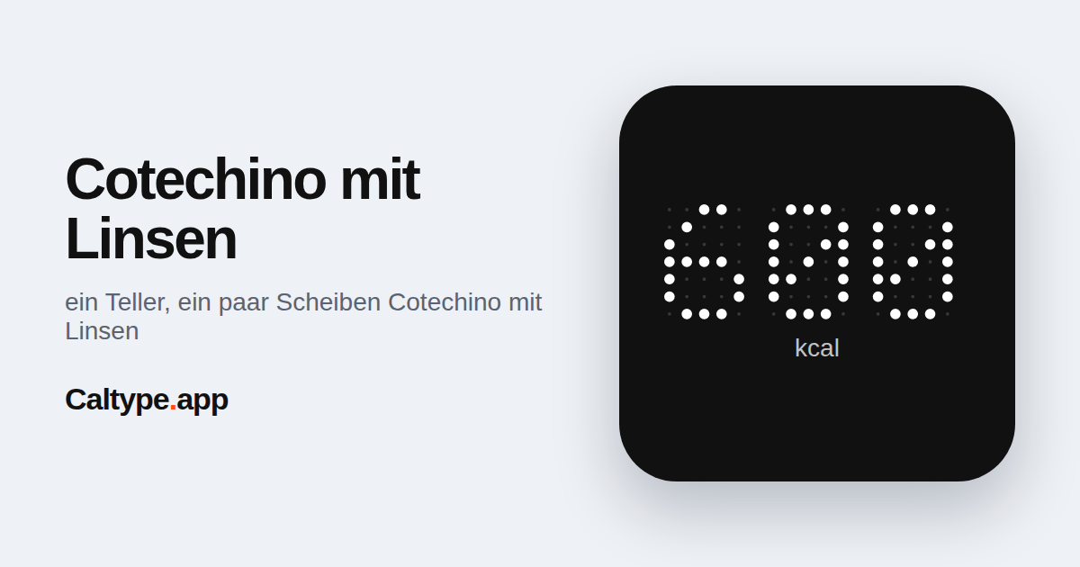 Teilen: Cotechino mit Linsen