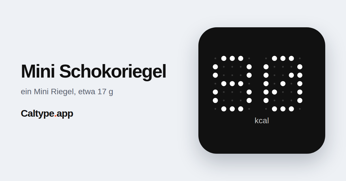 Teilen: Mini Schokoriegel