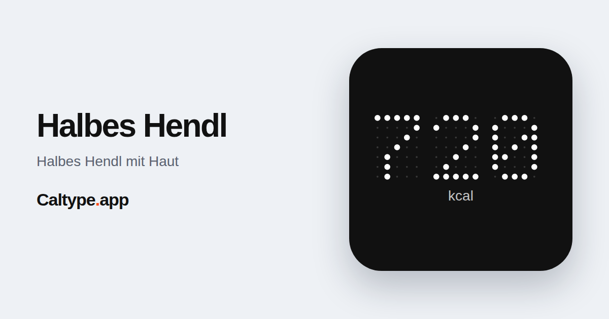 Teilen: Halbes Hendl