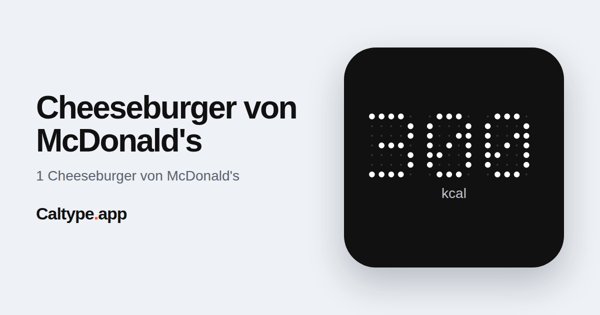 Teilen: Cheeseburger von McDonald's