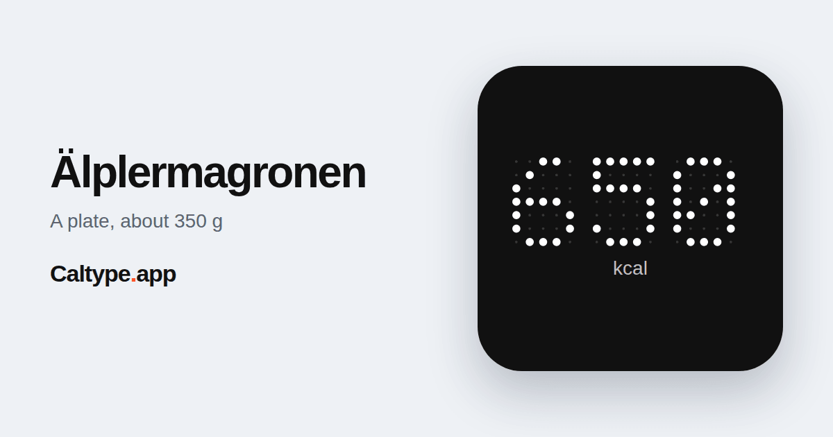 Share: Älplermagronen