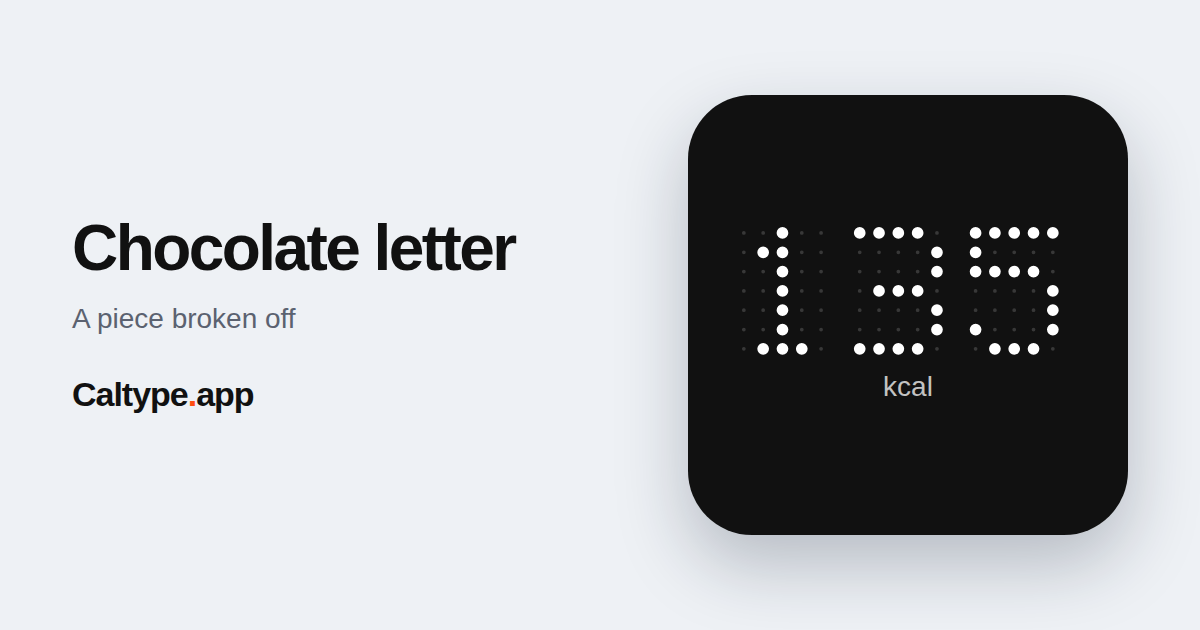 Share: Chocolate letter