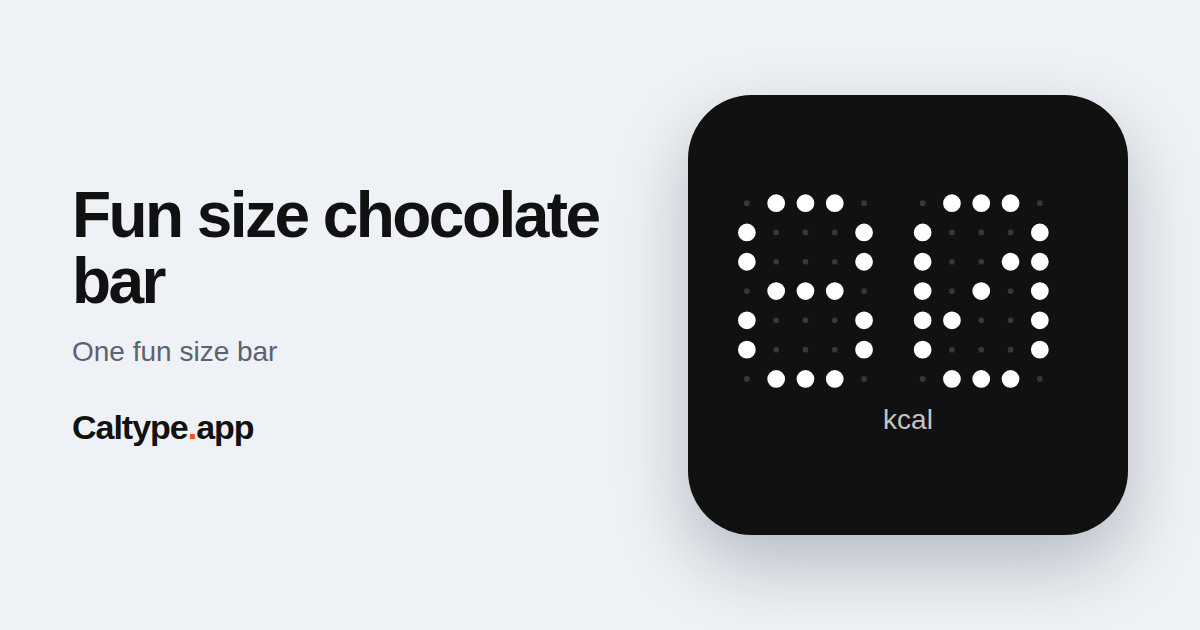 Share: Fun size chocolate bar