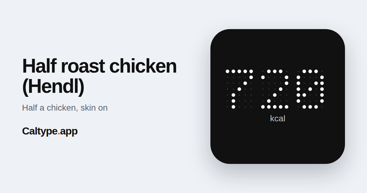Share: Half roast chicken (Hendl)