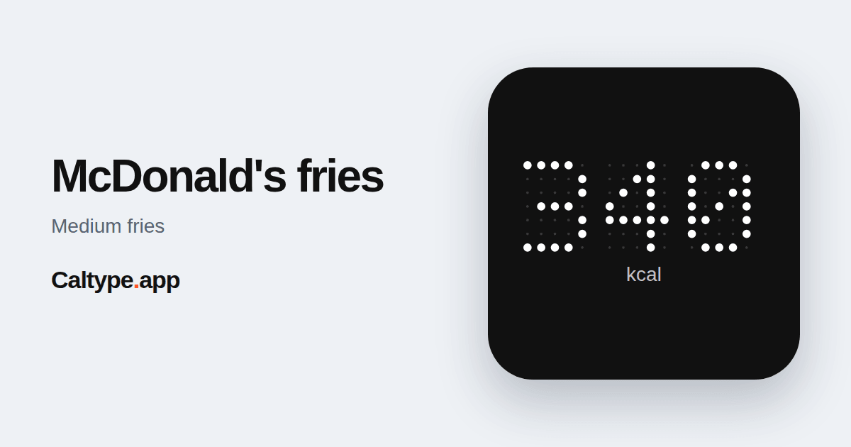 Share: McDonald's fries