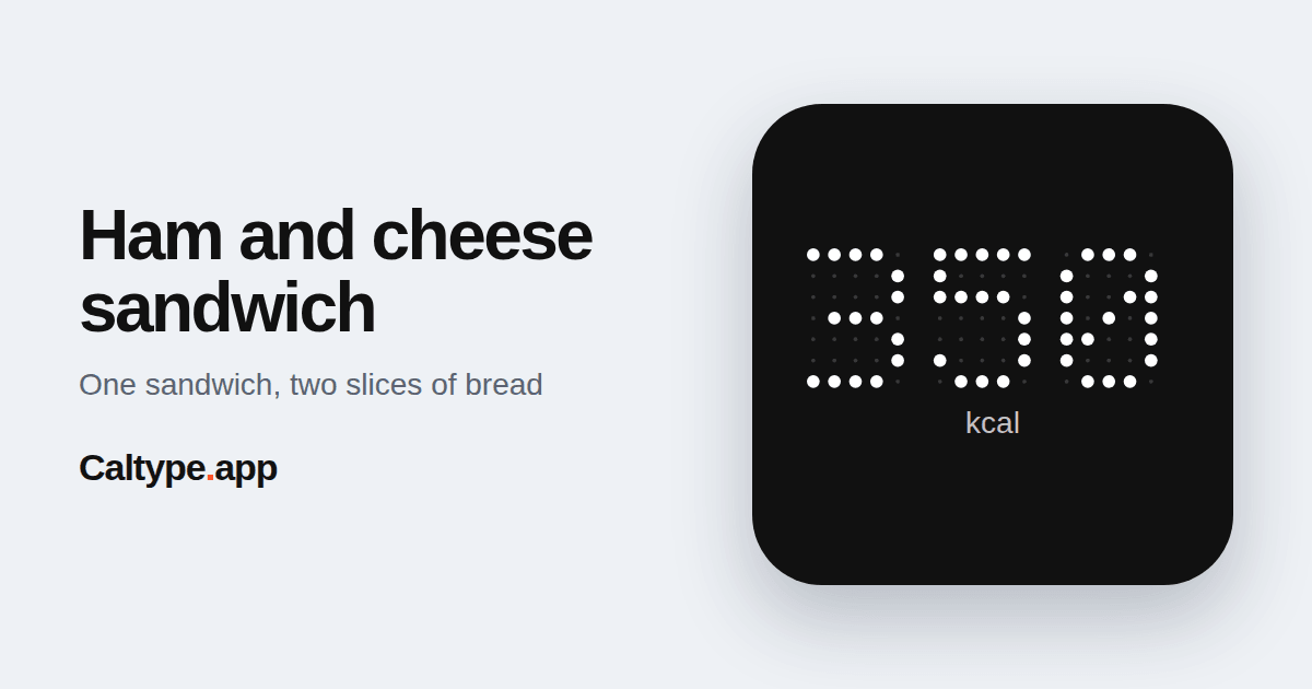 Share: Ham and cheese sandwich
