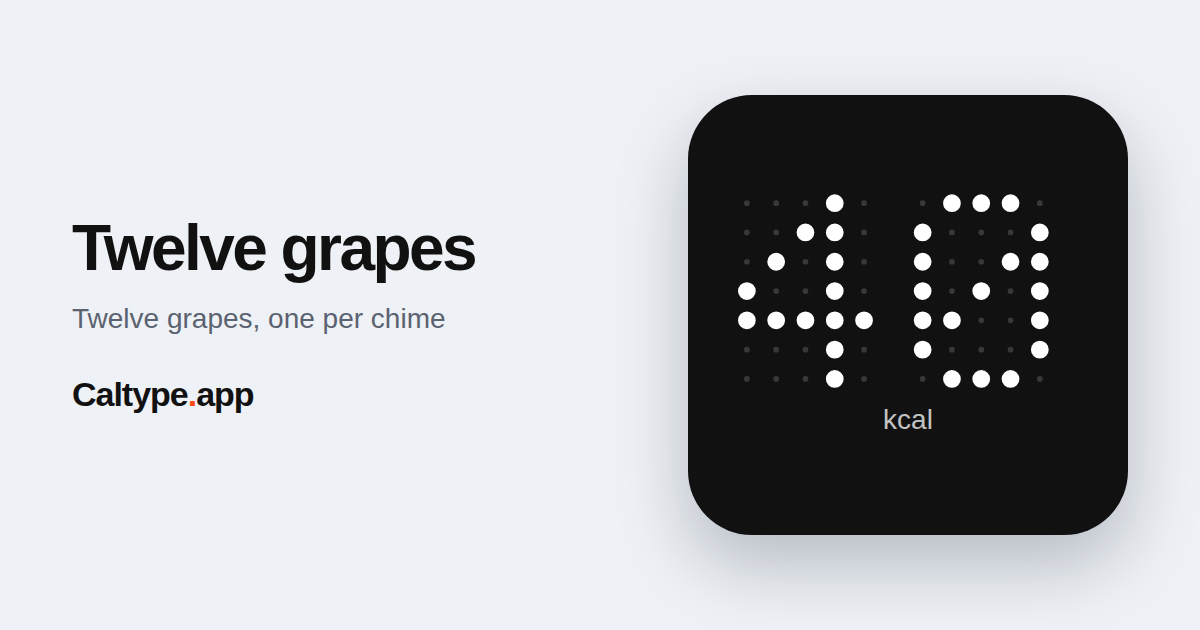 Share: Twelve grapes