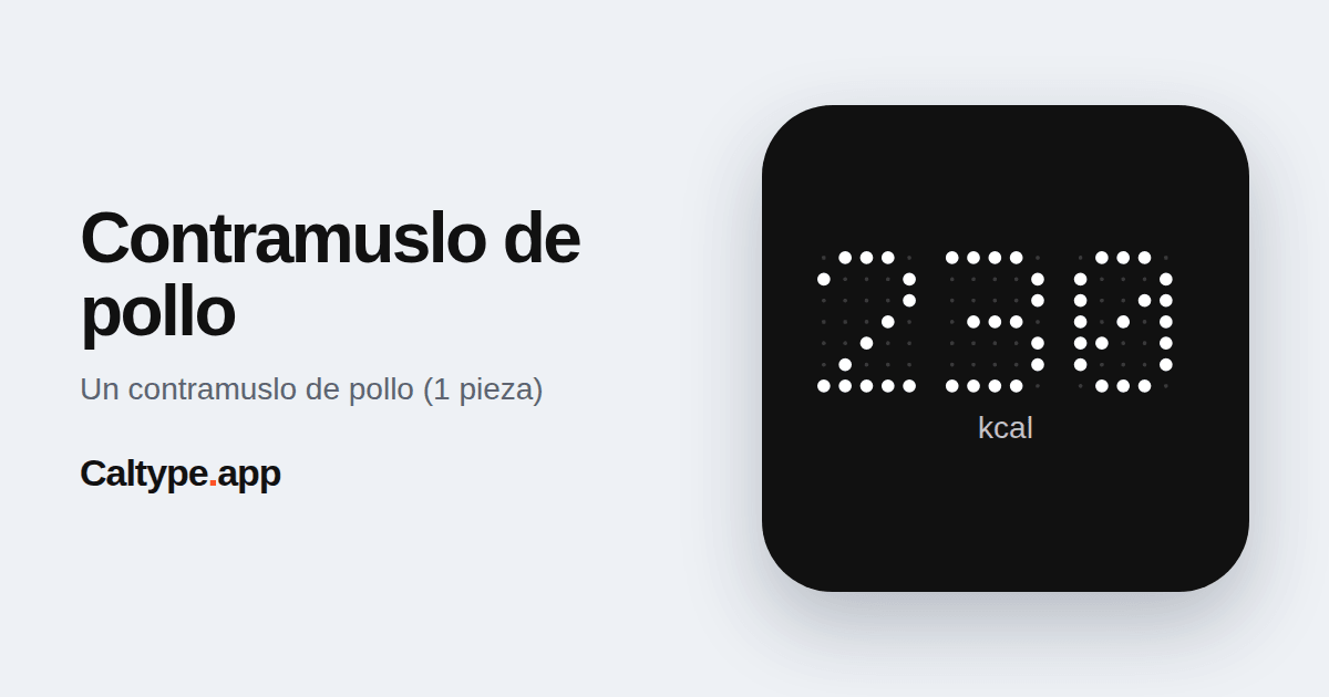 Compartir: Contramuslo de pollo