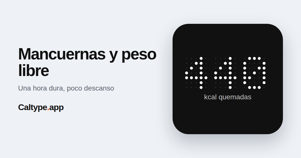 Compartir: Mancuernas y peso libre