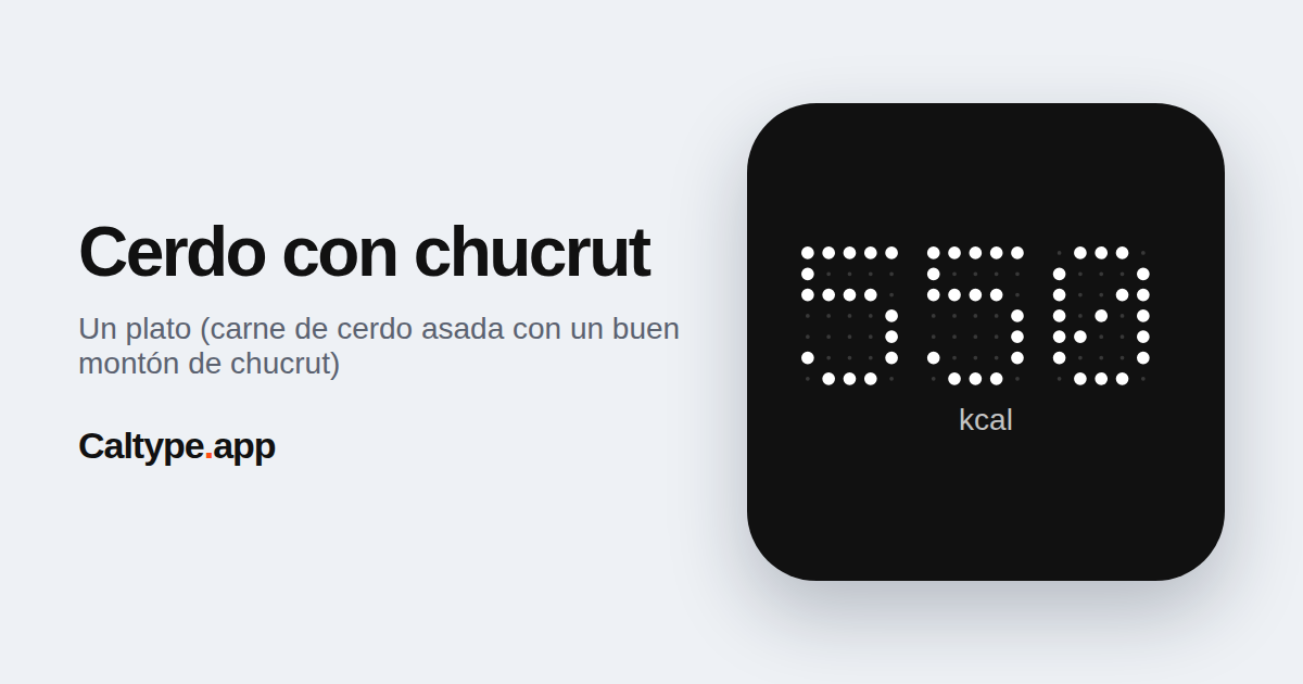 Compartir: Cerdo con chucrut
