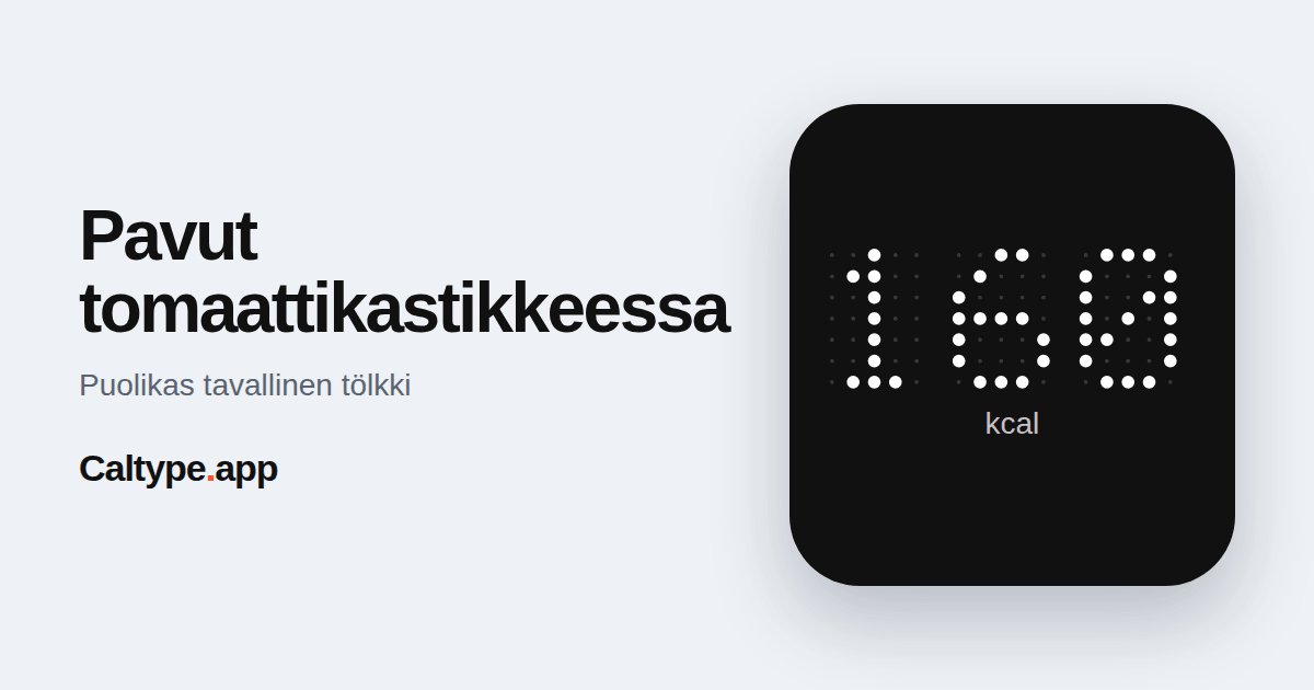 Jaa: Pavut tomaattikastikkeessa