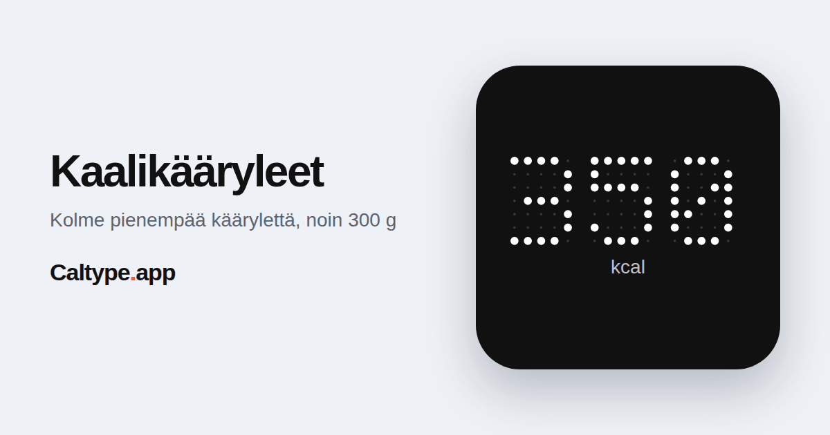 Jaa: Kaalikääryleet