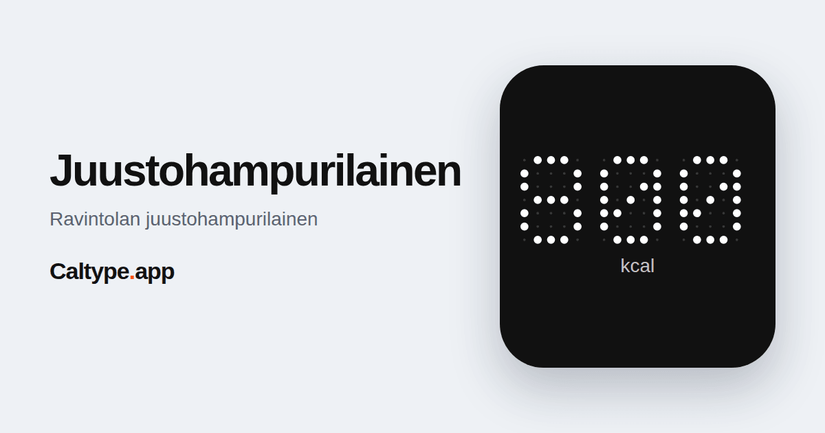 Jaa: Juustohampurilainen