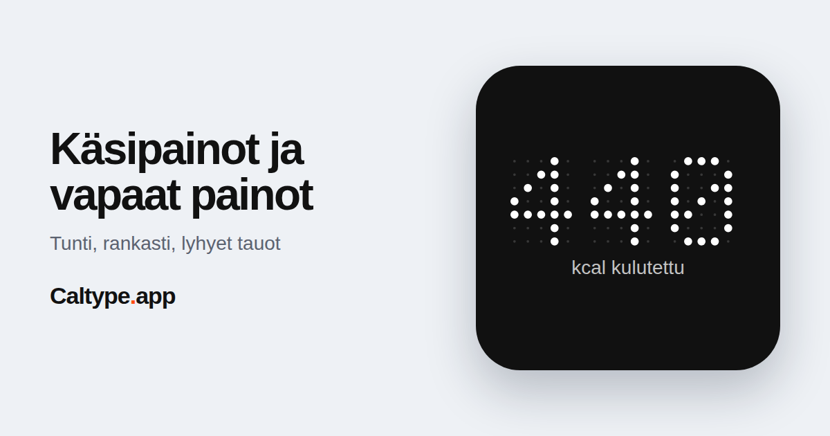 Jaa: Käsipainot ja vapaat painot
