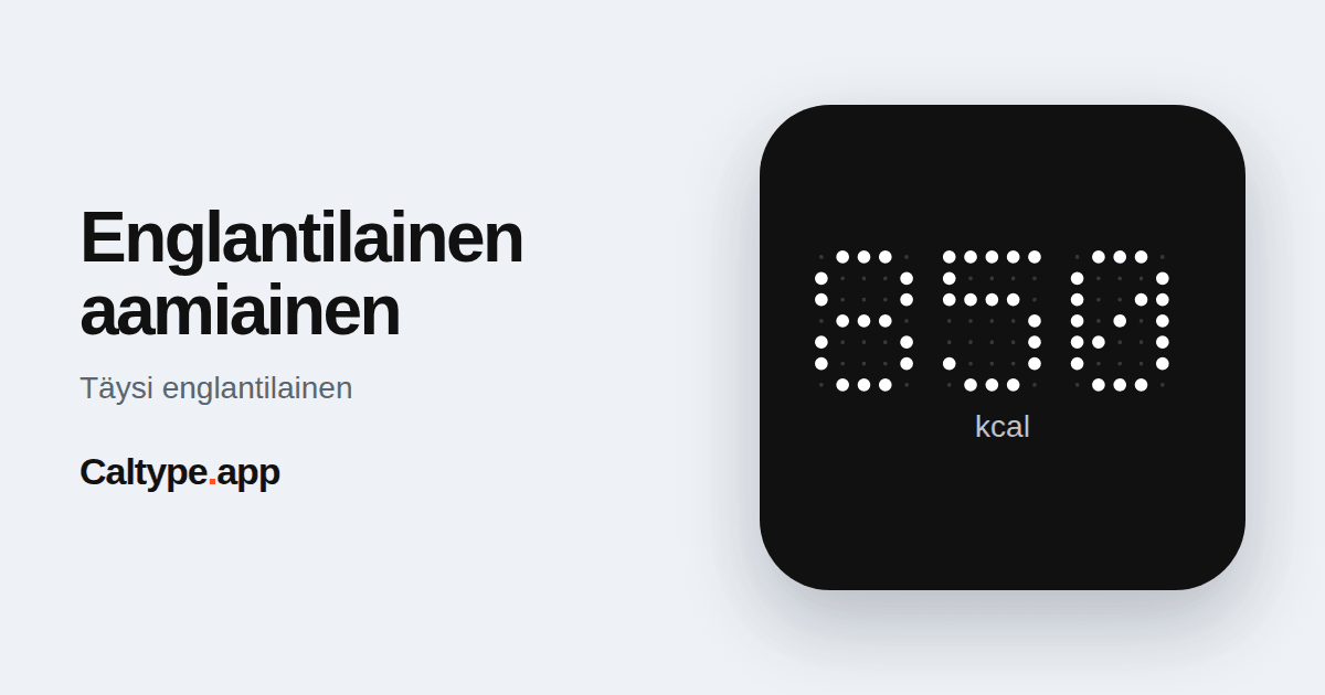 Jaa: Englantilainen aamiainen