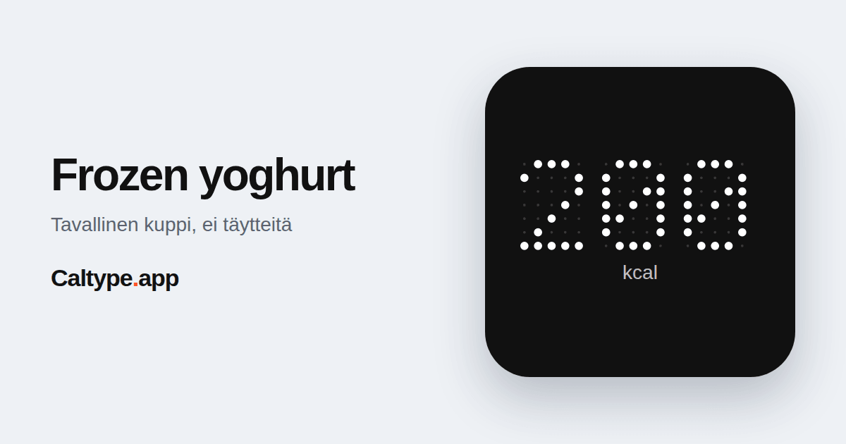 Jaa: Frozen yoghurt