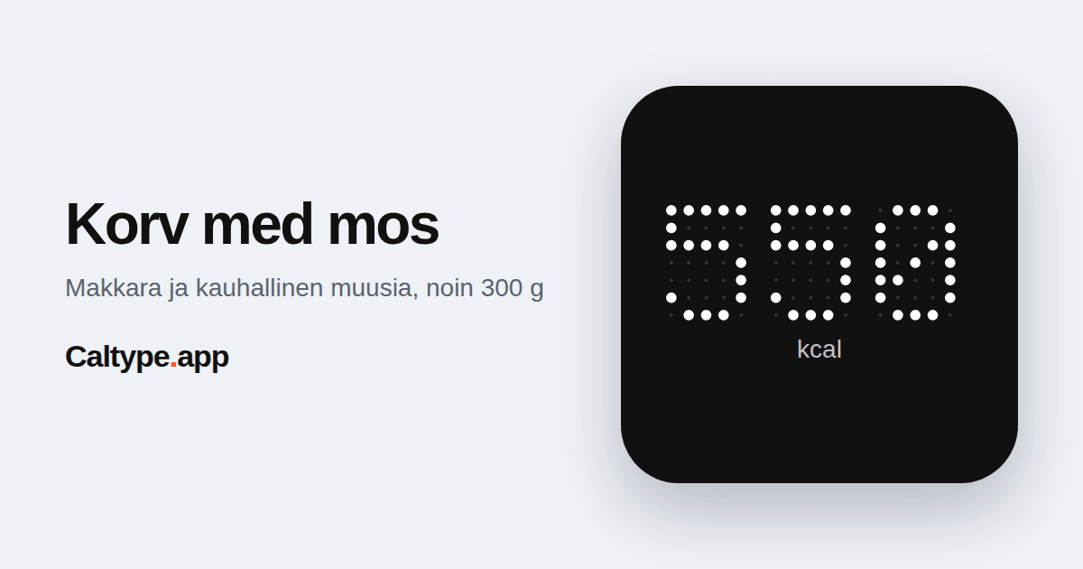 Jaa: Korv med mos