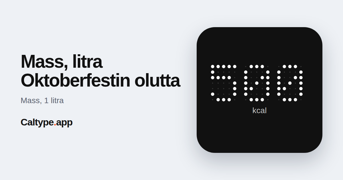 Jaa: Mass, litra Oktoberfestin olutta