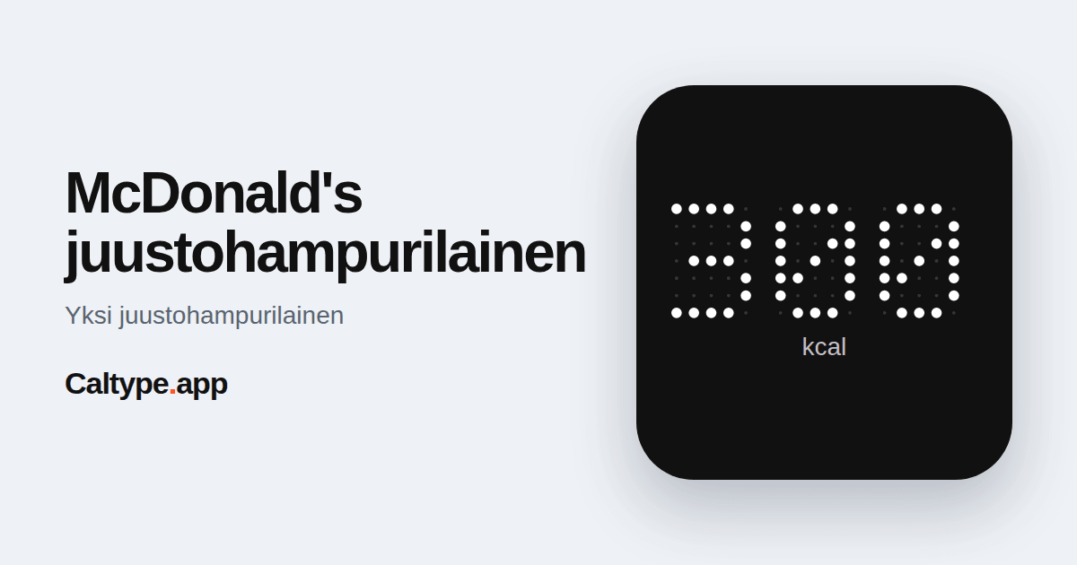 Jaa: McDonald's juustohampurilainen