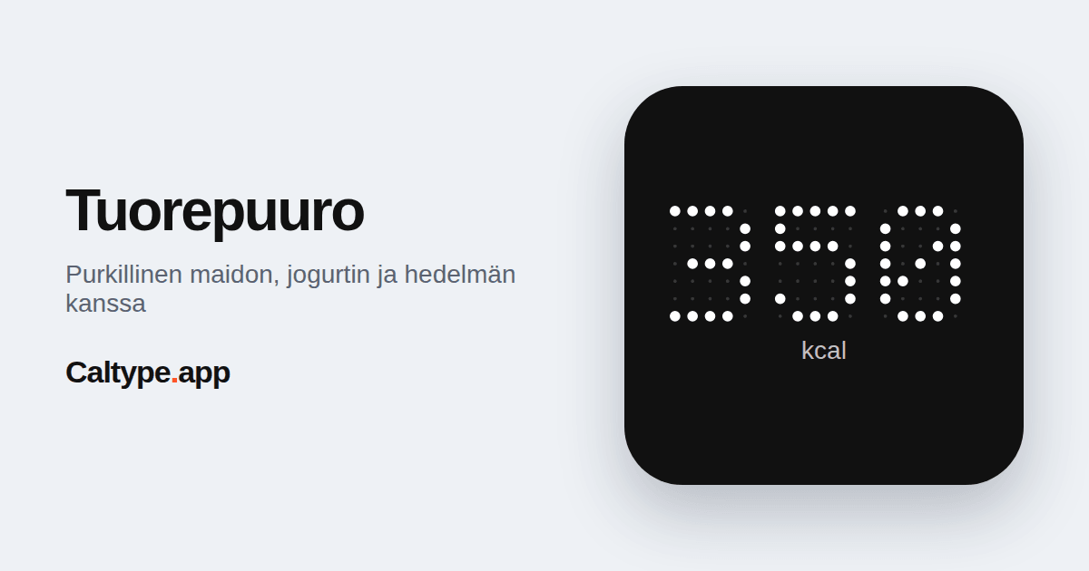 Jaa: Tuorepuuro