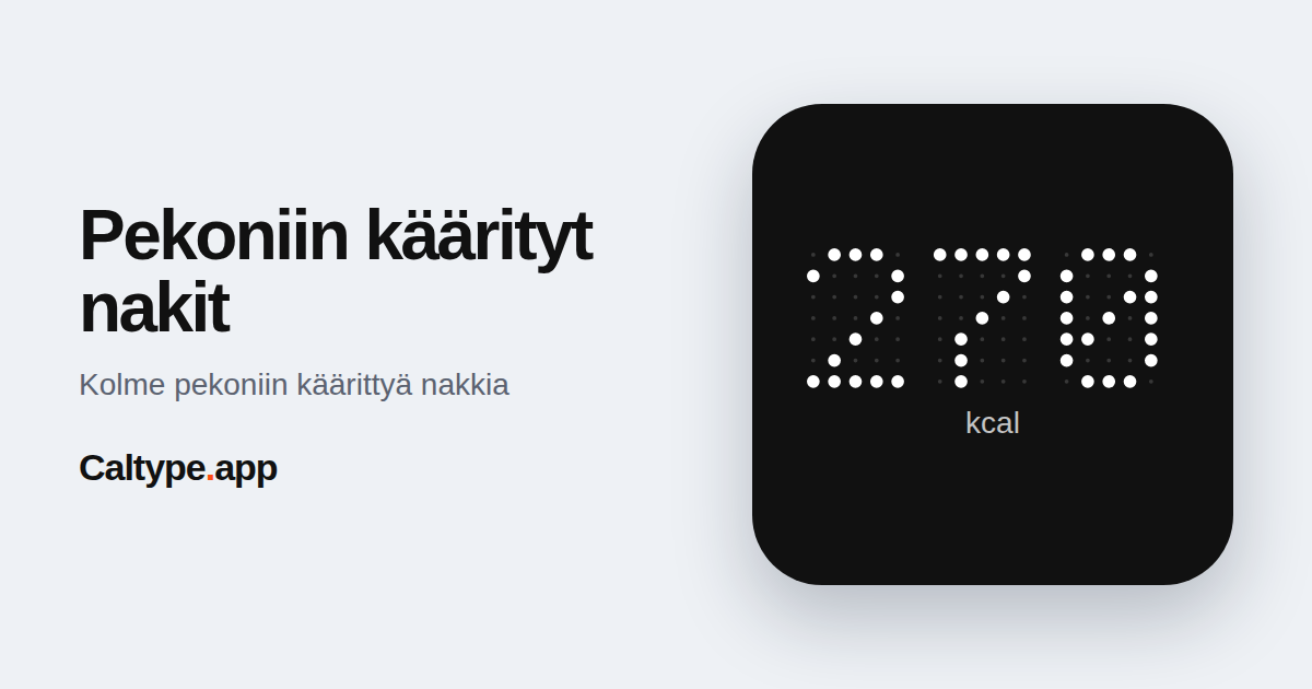 Jaa: Pekoniin käärityt nakit