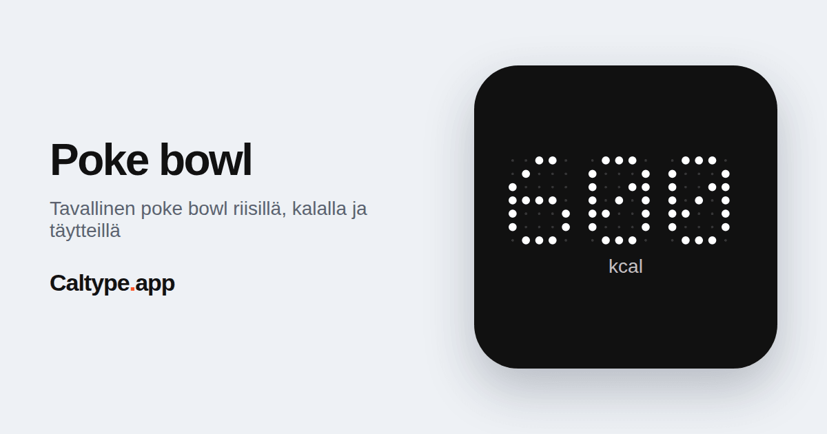 Jaa: Poke bowl