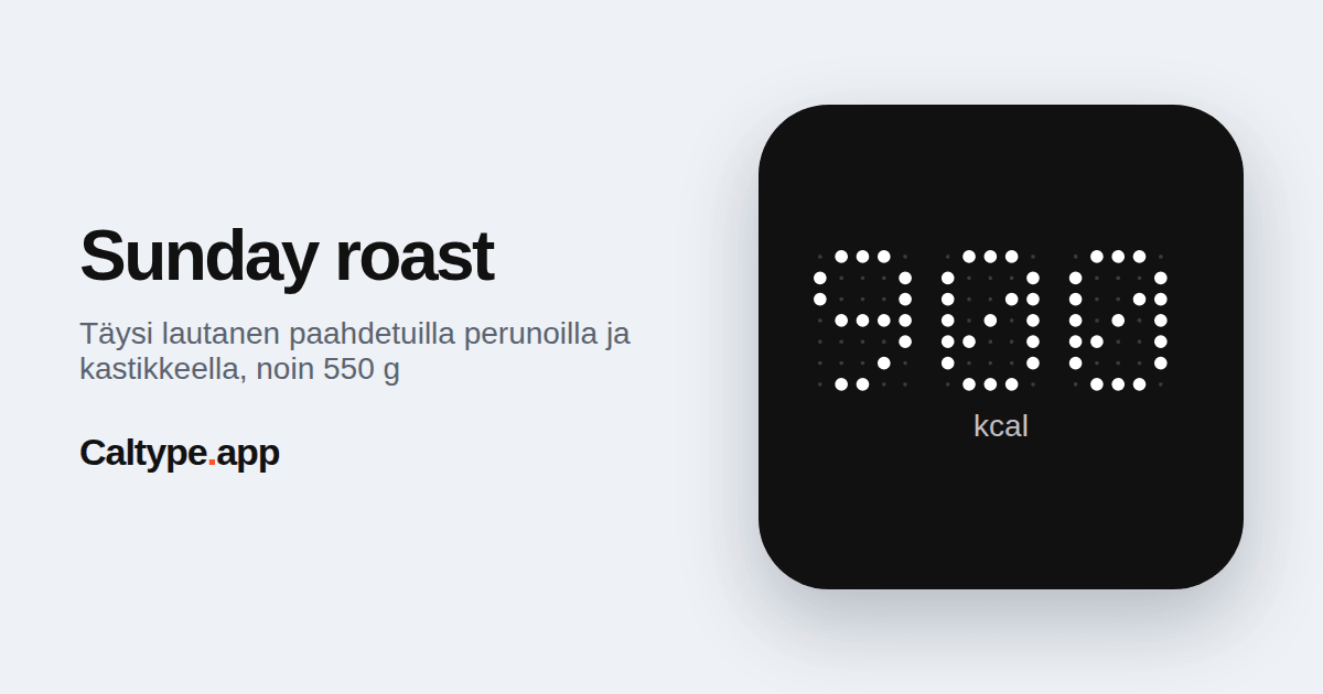 Jaa: Sunday roast