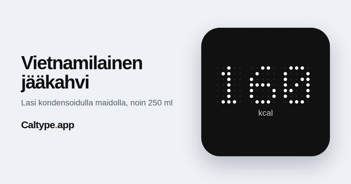 Jaa: Vietnamilainen jääkahvi