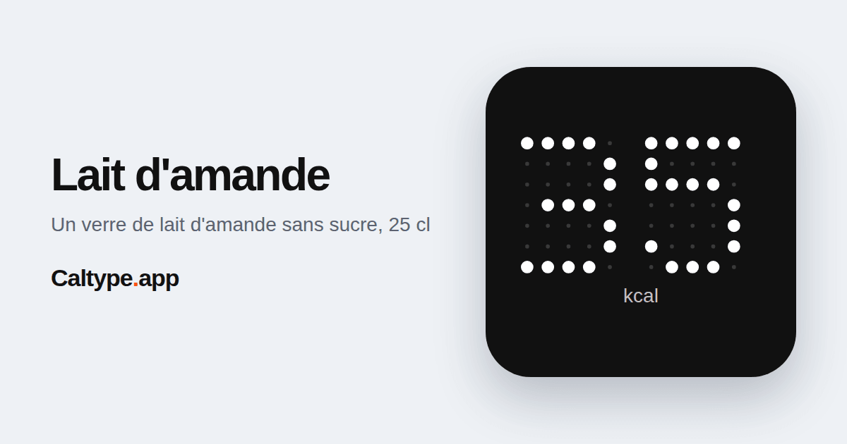 Partager: Lait d'amande